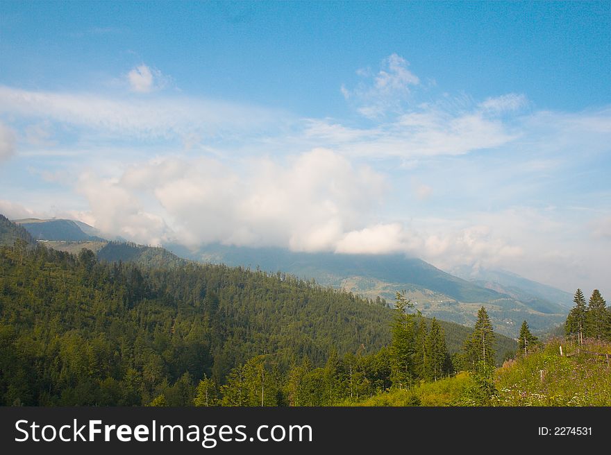 Mountain landscape in the summer. Mountain landscape in the summer