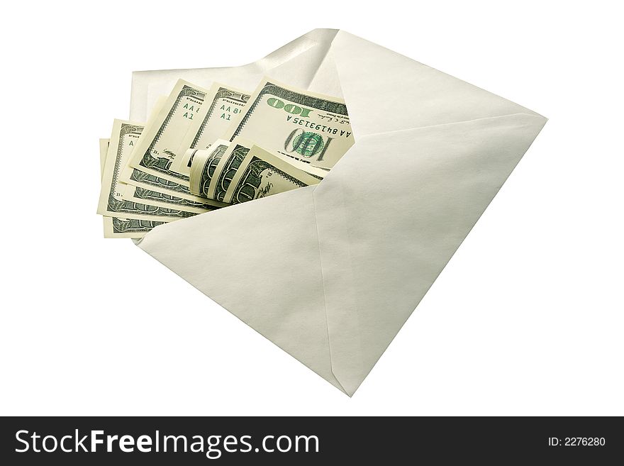 Dollars in envelope