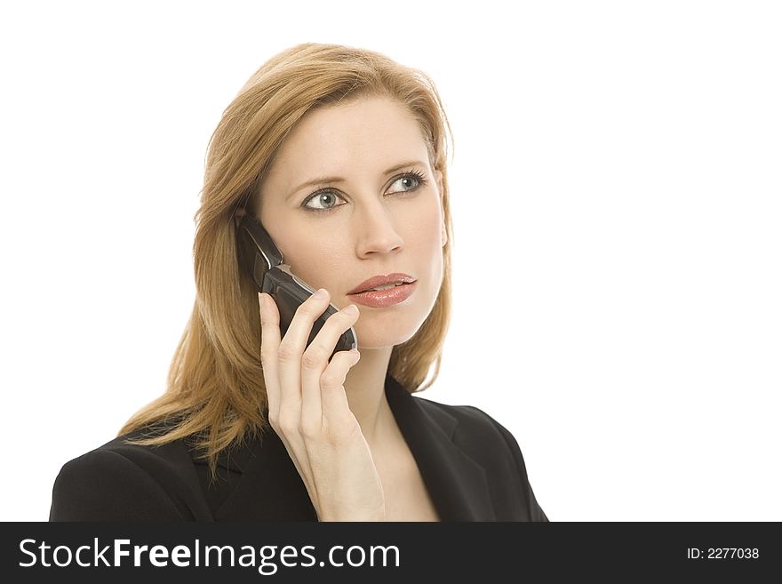 Businesswoman with cell phone