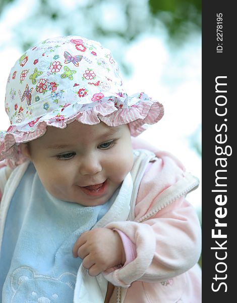 Portrait of a smiling baby