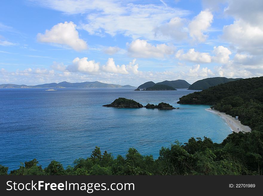 Trunk Bay in Saint John the U. S. Virgin Islands