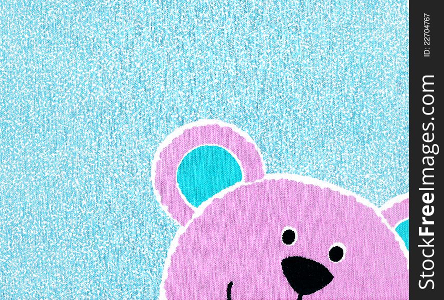 Blue baby card with pink teddy bear. Blue baby card with pink teddy bear.