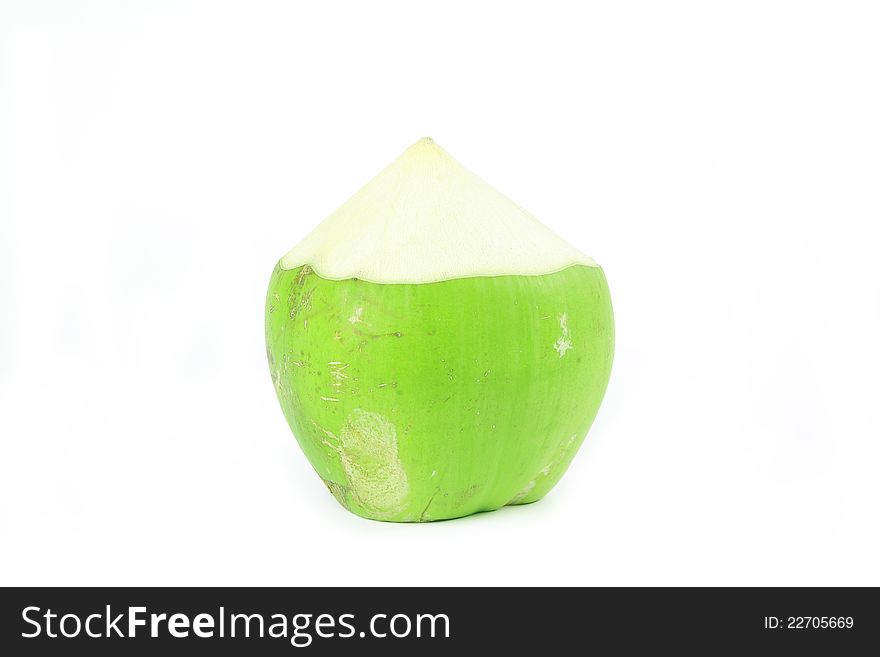 Coconut fruit on white background. Coconut fruit on white background