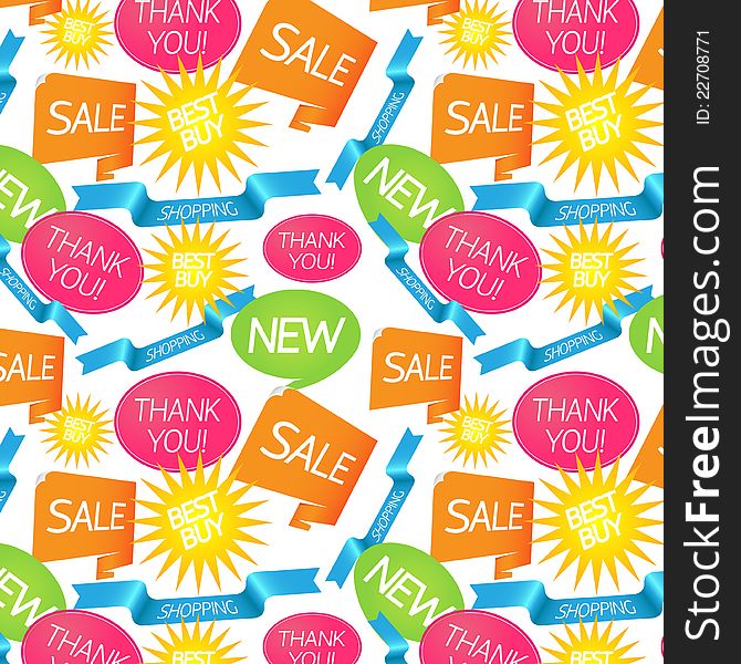 Seamless pattern for shopping packages etc. Seamless pattern for shopping packages etc.