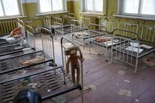 Abandoned Kindergarten In The Village Of Kopachi, Kiev Region, Ukraine. Royalty Free Stock Images Abandoned Kindergarten In The Village Of Kopachi, Kiev Region, Ukraine. Royalty Free Stock Images