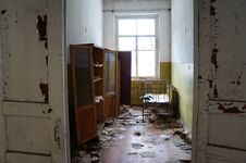 Abandoned Kindergarten In The Village Of Kopachi, Kiev Region, Ukraine. Stock Photo Abandoned Kindergarten In The Village Of Kopachi, Kiev Region, Ukraine. Stock Photo