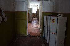 Abandoned Kindergarten In The Village Of Kopachi, Kiev Region, Ukraine. Royalty Free Stock Photography Abandoned Kindergarten In The Village Of Kopachi, Kiev Region, Ukraine. Royalty Free Stock Photography