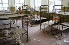 Abandoned Kindergarten In The Village Of Kopachi, Kiev Region, Ukraine. Royalty Free Stock Photography