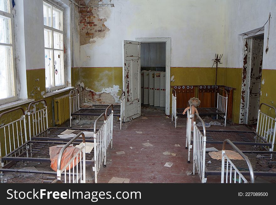 Abandoned kindergarten in the village of Kopachi, Kiev region, Ukraine.
