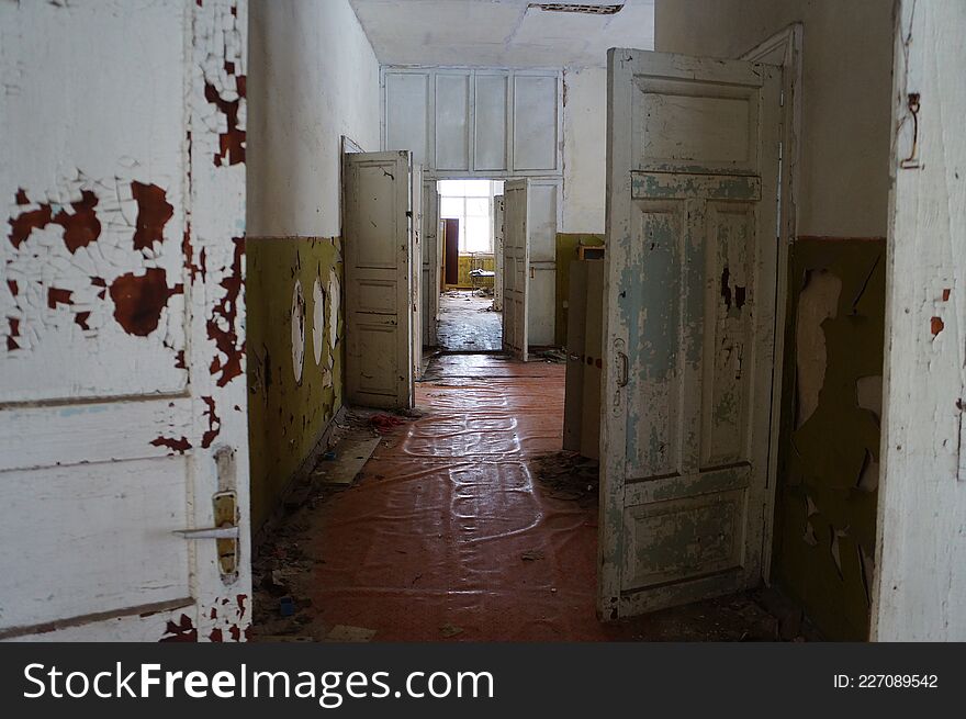 Abandoned kindergarten in the village of Kopachi, Kiev region, Ukraine.