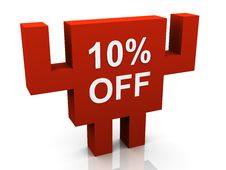 10 Percent Discount Stock Photos
