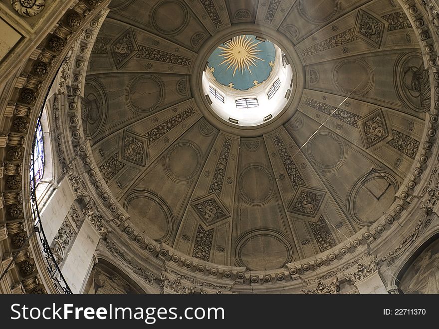 Dome of a church in Paris, France