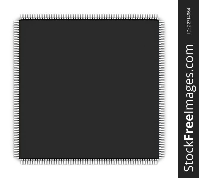 Computer chip isolated on white background. Computer chip isolated on white background