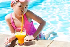 Little Girl At Swimming Pool Stock Photography Little Girl At Swimming Pool Stock Photography