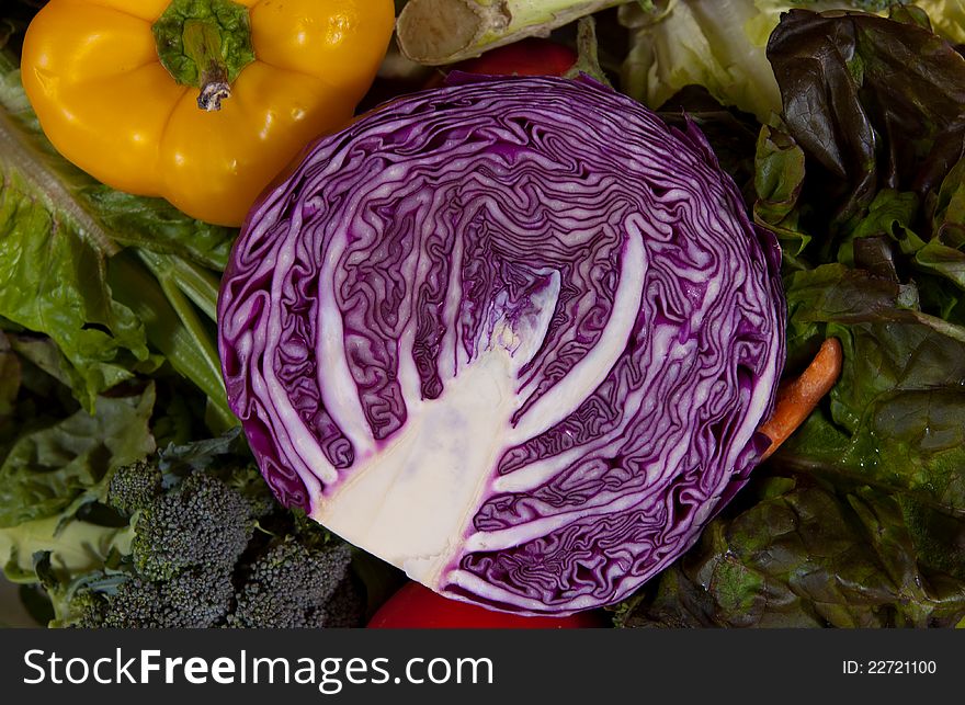 Organic variety of vegetables from the Farmers Market. Studio shot. Organic variety of vegetables from the Farmers Market. Studio shot.