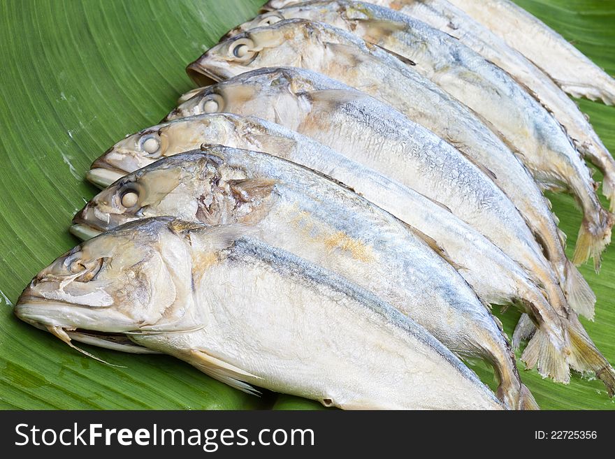 Steamed Mackerel on Banana Leaf