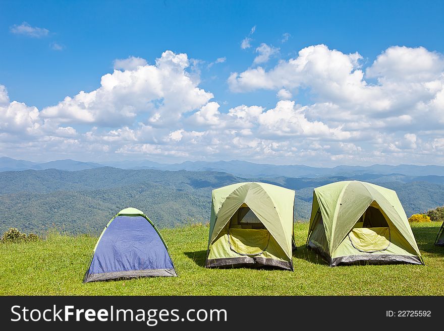 Tent On Mountain