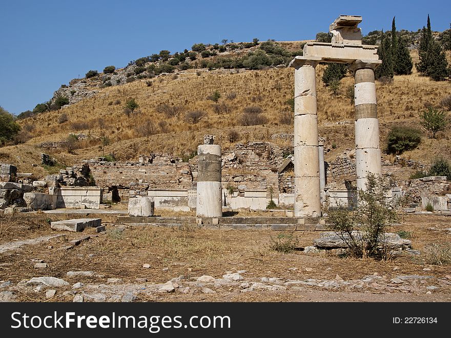 Roman Ruins In Ephesus Turkey