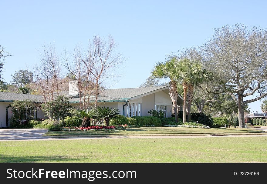 It is a pretty house with garden in countryside,USA. It is a pretty house with garden in countryside,USA.