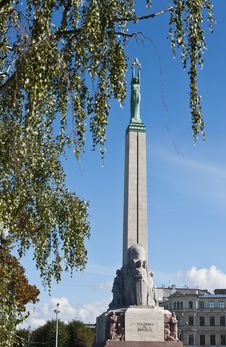Sculpture Of Liberty In Riga, Latvia, Europe Royalty Free Stock Photo