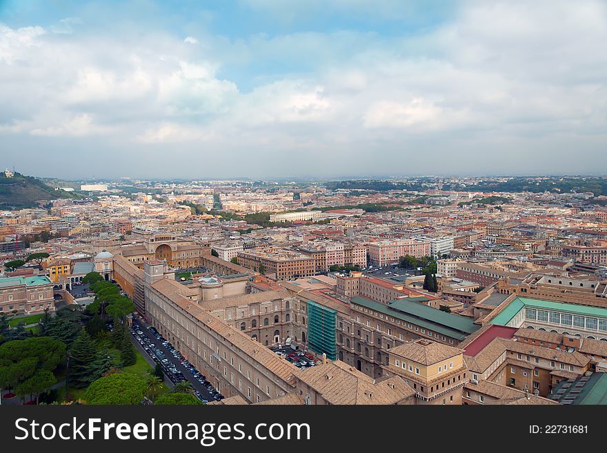 Colorful roofs of rome, italy. urban scene. Colorful roofs of rome, italy. urban scene