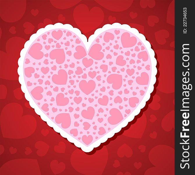 Valentine's day vector background with abstract hearts
