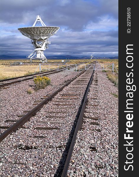 Landscape of Very Large Array of Radio Telescopes in Magdalena, New Mexico, United States
