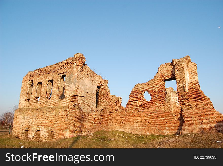 Ruins of an old mansion in Romania