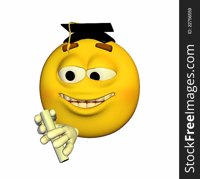 Emoticon - Graduating