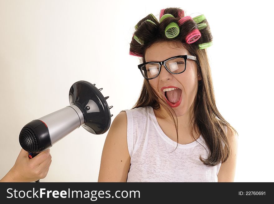 Woman Enjoying Hair Style