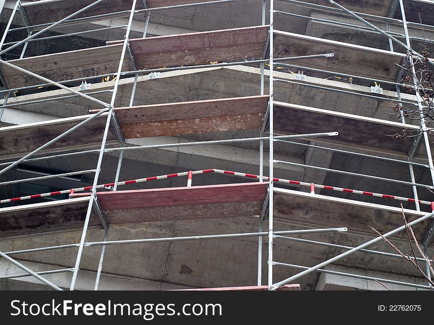 Scaffolding used for building facade. Scaffolding used for building facade
