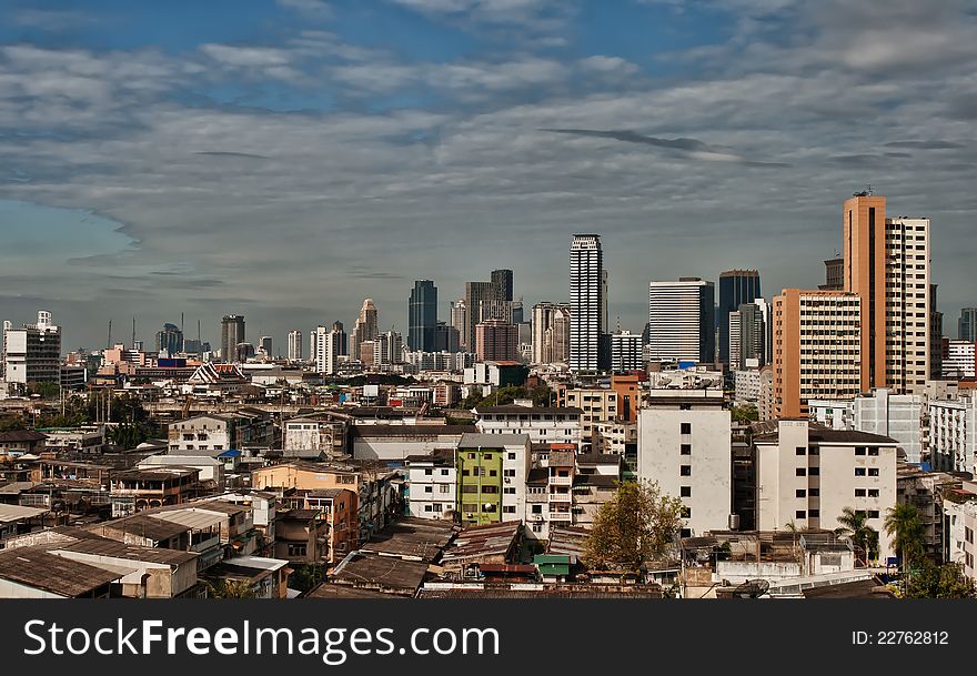 Urban landscape, view of the daily Bangkok