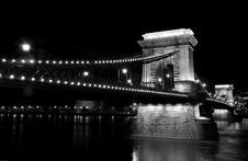 Szecheny Bridge In Budapest Stock Images