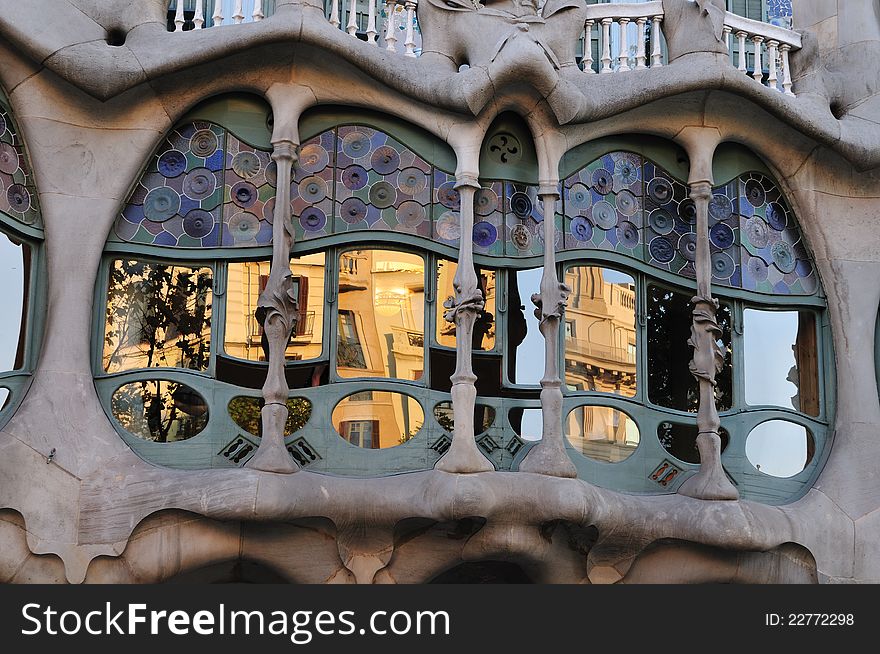 Casa Battlo in Barcelona, Spain (Gaudi architecture)