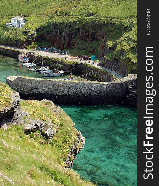 The pretty village of boscastle is tyupical of many old fishing villages on the coast of north cornwall. The pretty village of boscastle is tyupical of many old fishing villages on the coast of north cornwall