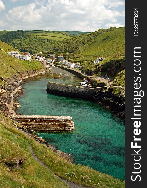 The very pretty ancient fishing village of boscastle, in cornwall, england