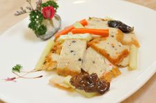 Fungus Fried Tofu Royalty Free Stock Photo Fungus Fried Tofu Royalty Free Stock Photo