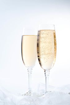 Two Glasses Of Champagne Royalty Free Stock Image Two Glasses Of Champagne Royalty Free Stock Image