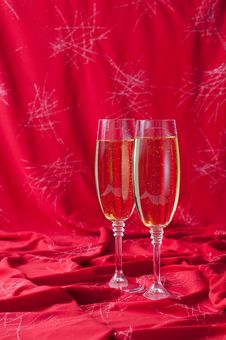 Two Glasses Of Champagne Royalty Free Stock Image Two Glasses Of Champagne Royalty Free Stock Image
