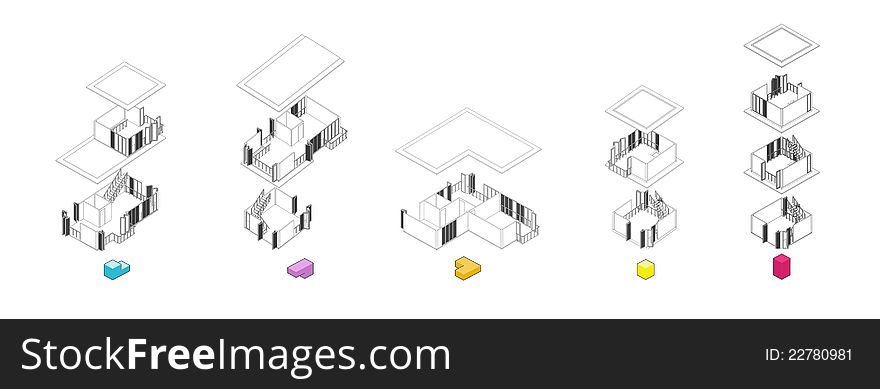 Architecture exploded units diagram