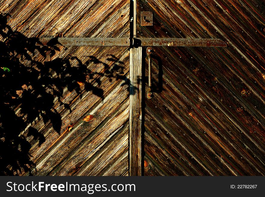 The boat house door in Finland. The boat house door in Finland.