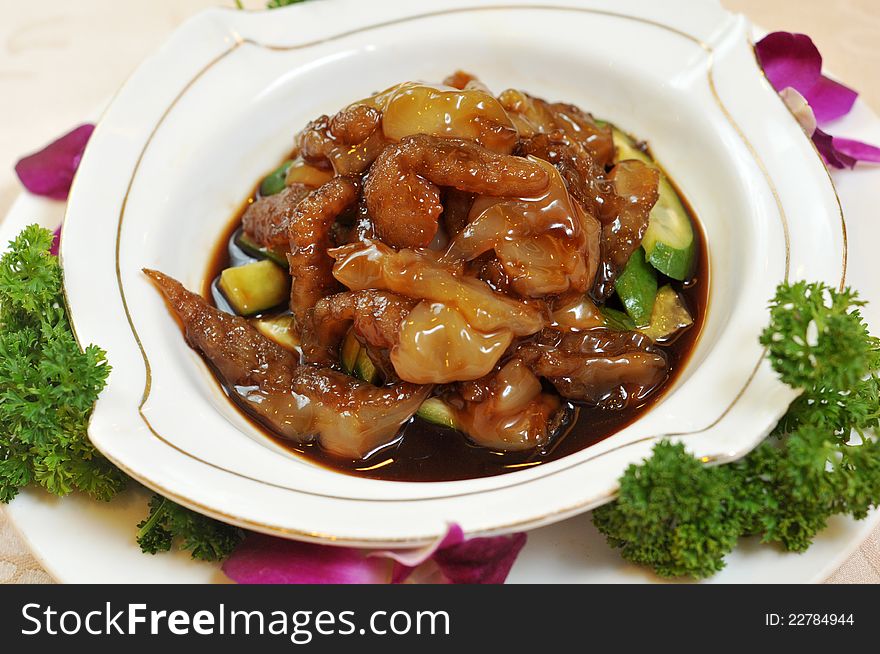 Chinese food - vinegar mixed with jellyfish head