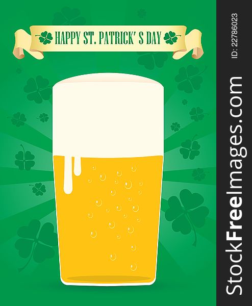 Glass Of Fine Beer For St. Patrick S Day