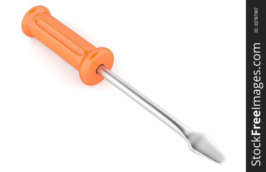 Screwdriver  on white background