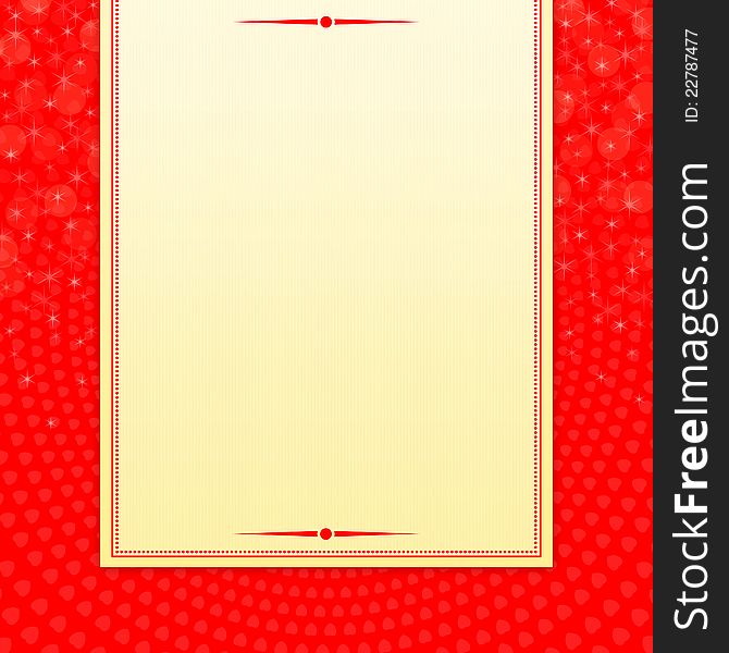 Retro framework on a red background