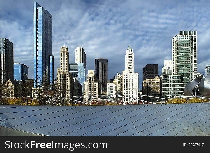 Beautiful view of the skyscrapers of Chicago. Beautiful view of the skyscrapers of Chicago