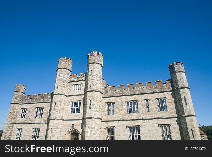 The historic building of leeds castle 
in kent in england. The historic building of leeds castle 
in kent in england