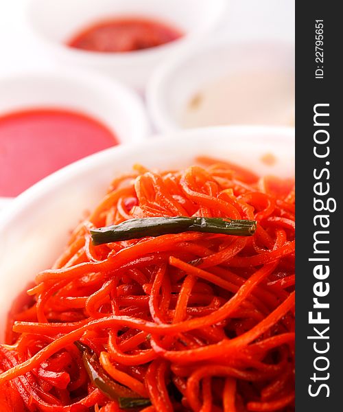 Stir-fried noodles, Chow mein, Chinese cuisine also called schezwan noodles in India