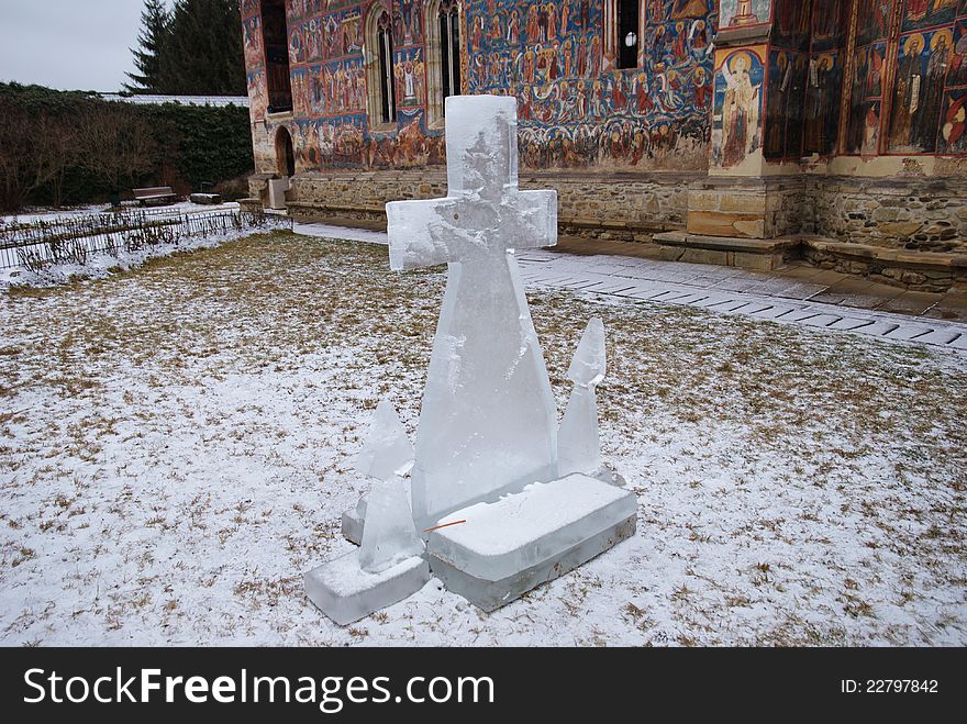 Ice Cross In The Monastery Garden