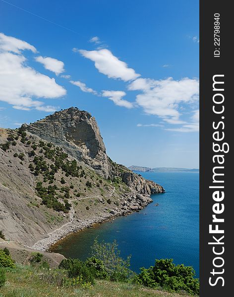 The Crimean seascape with cape Hoba-Kaya.